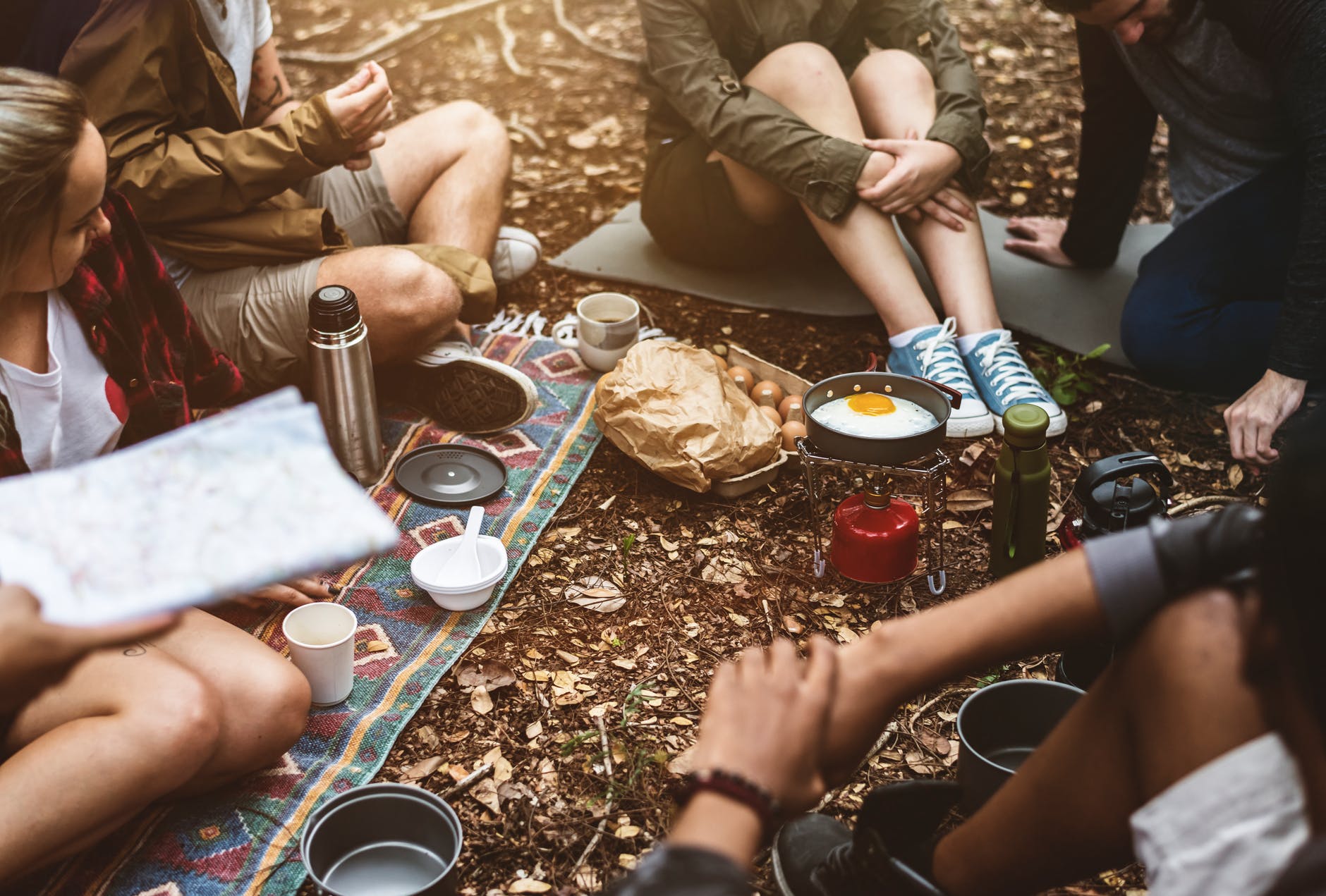 camping friends