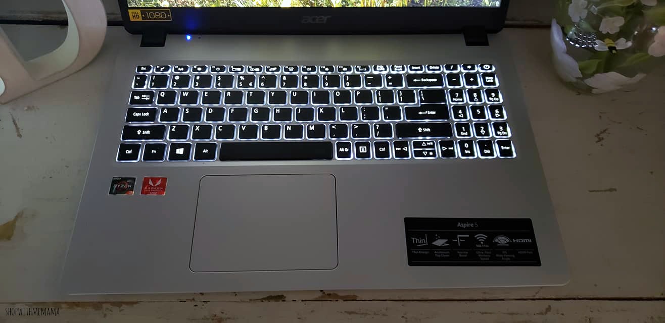 keyboard light acer aspire 5