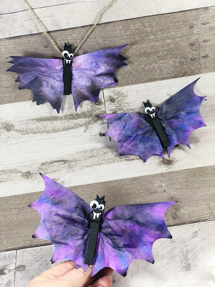 coffee filter bats craft