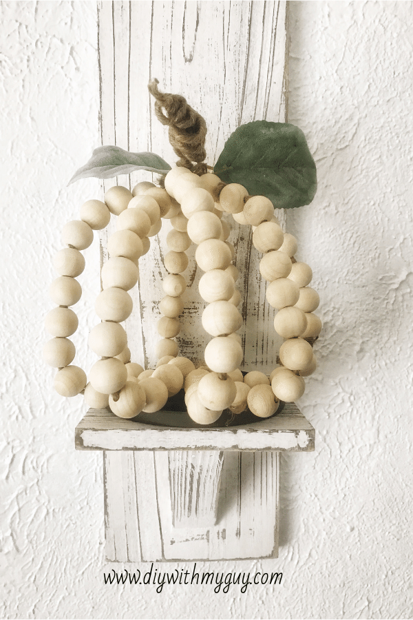 DIY Wood Bead Pumpkin