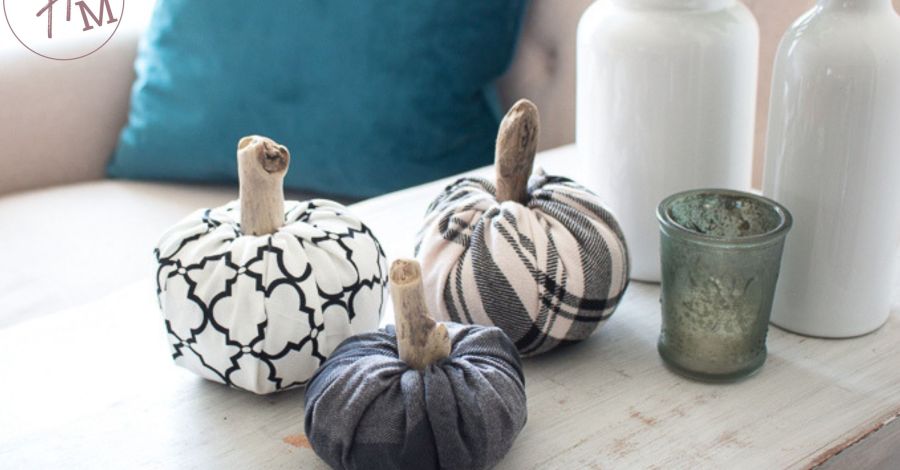 Easy no sew DIY Fabric Pumpkins