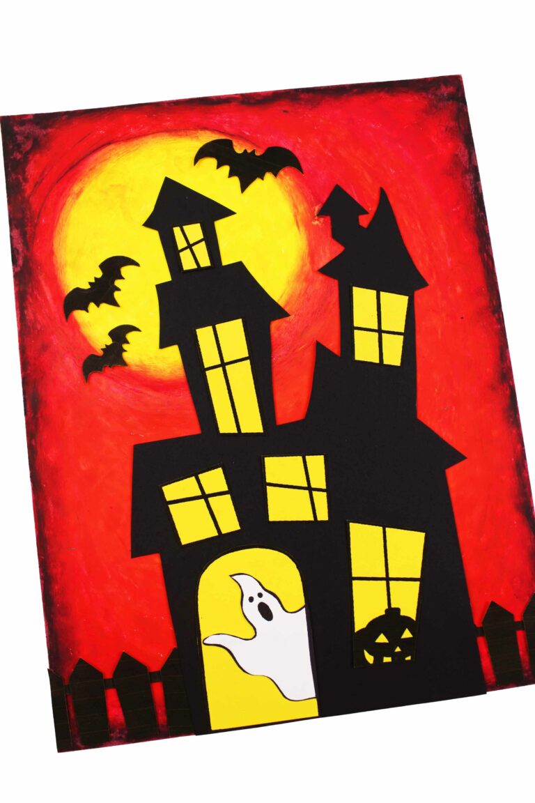 Haunted House Pastel craft