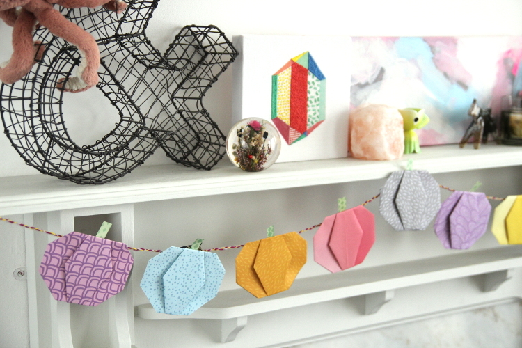 Origami Pumpkin Garland