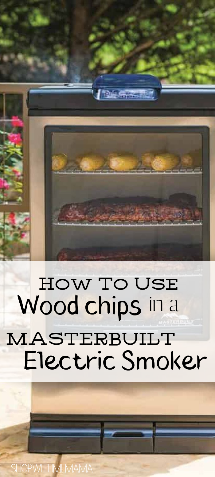 wood chips in a Masterbuilt electric smoker