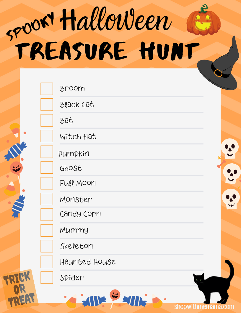Halloween Treasure Hunt Printable
