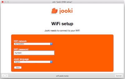 setting up jooki