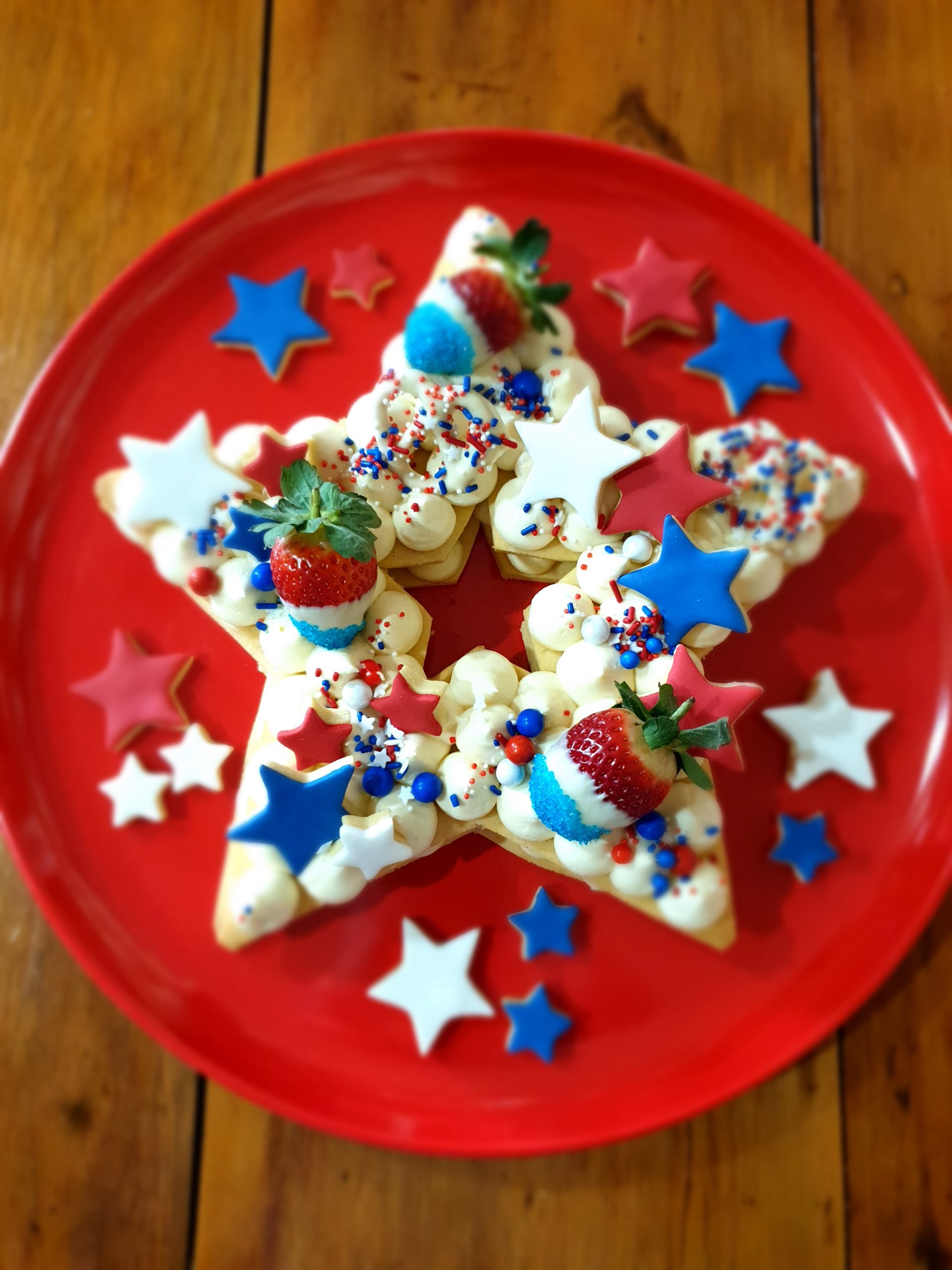 Doughcuts 4th of July Layered Cookie Cake