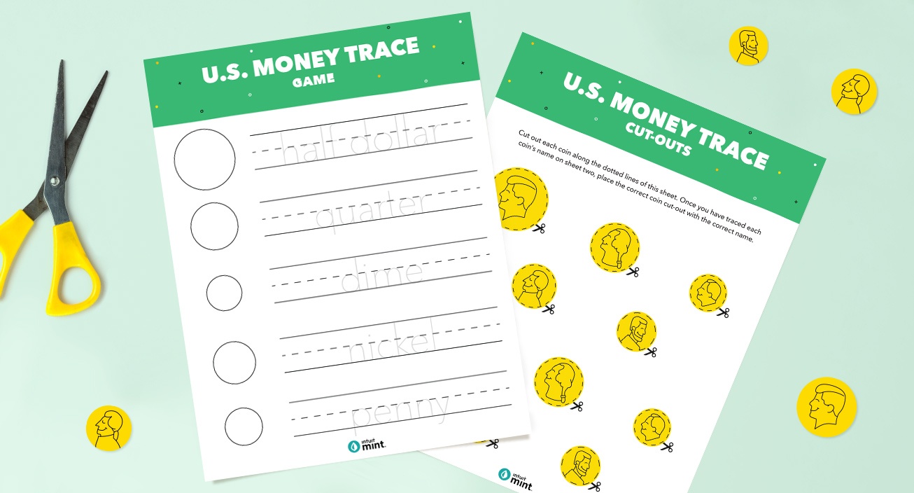 money trace game printable