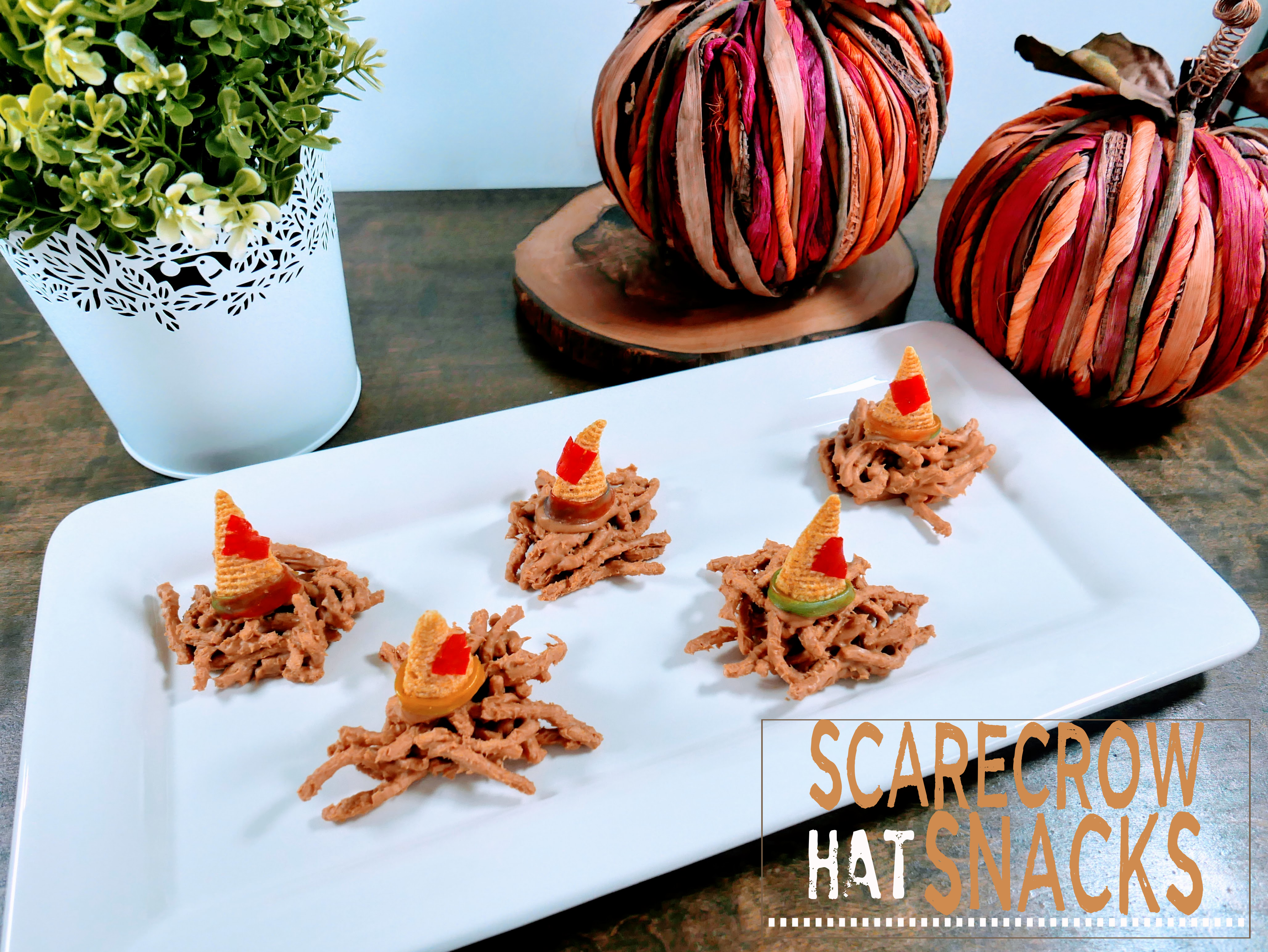 Scarecrow Hat Treats No Bake