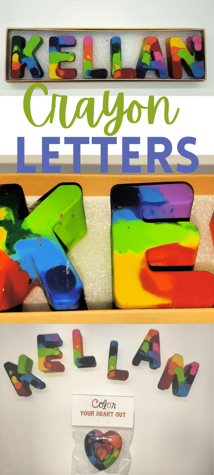 Letters made from Crayons