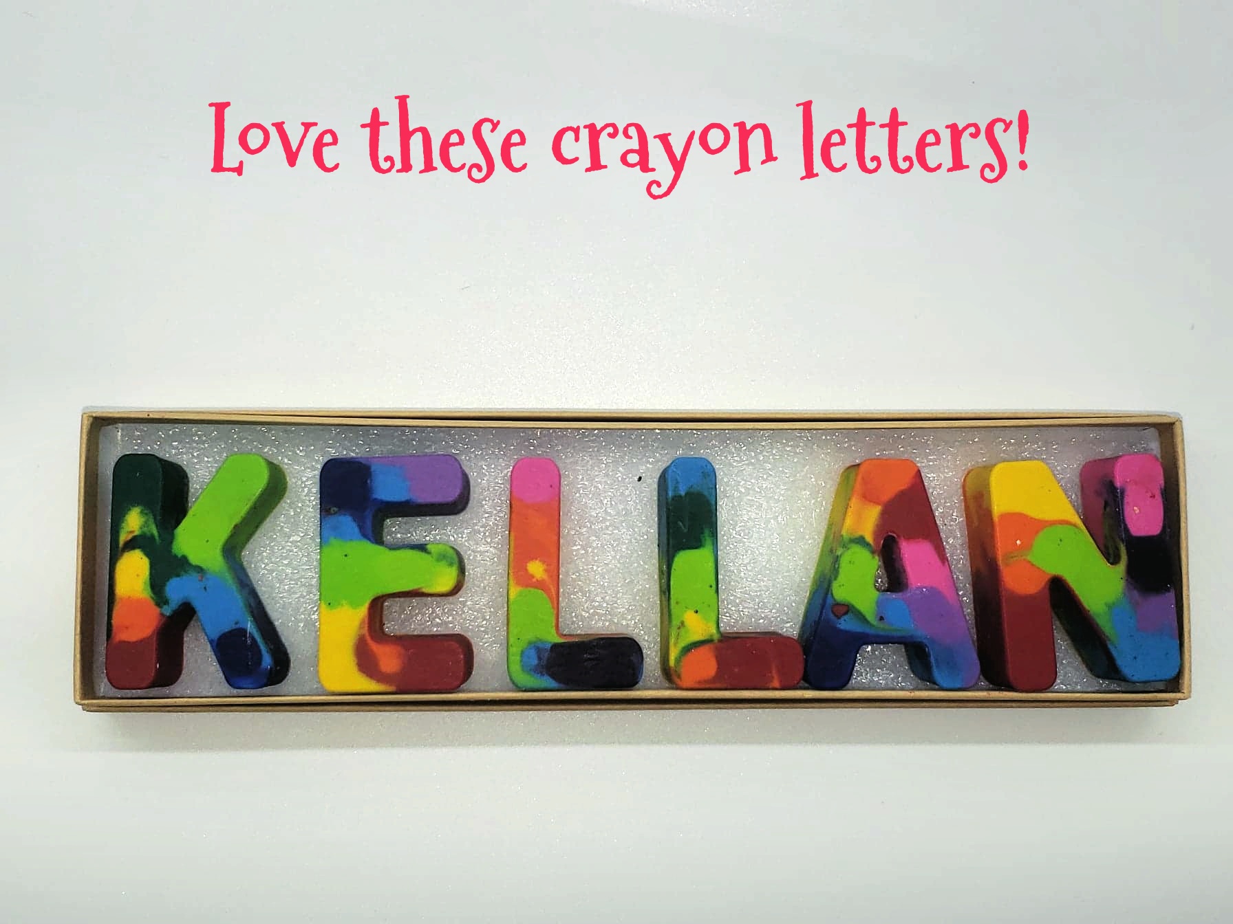 Crayon Letter Art In Rainbow Colors