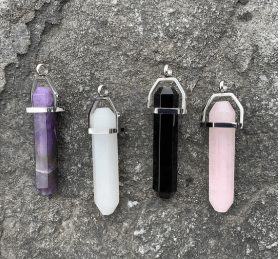 Crystal Necklaces - Jade, Amethyst, Sodalite & Rose Quartz | Crystal  Pendants | Layering Necklaces | Crystal Jewelry | Healing Crystals | Wish