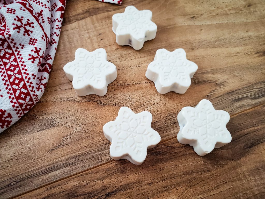 White Chocolate Caramel Filled Snowflake Candies