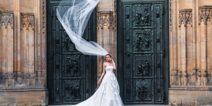 woman wearing a wedding dress