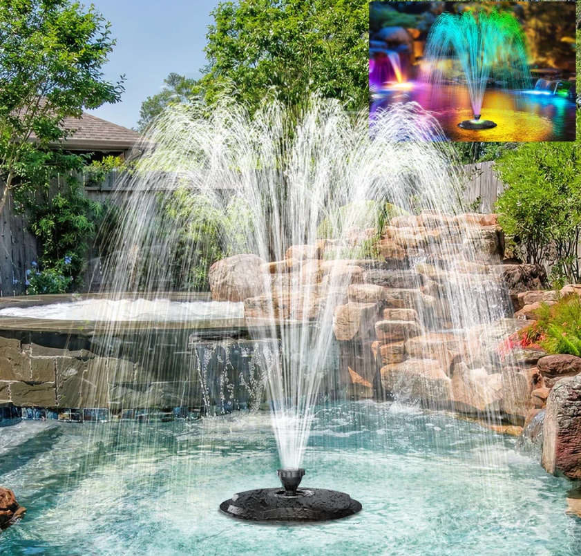 Poposoap Floating Fountain with LED Lights