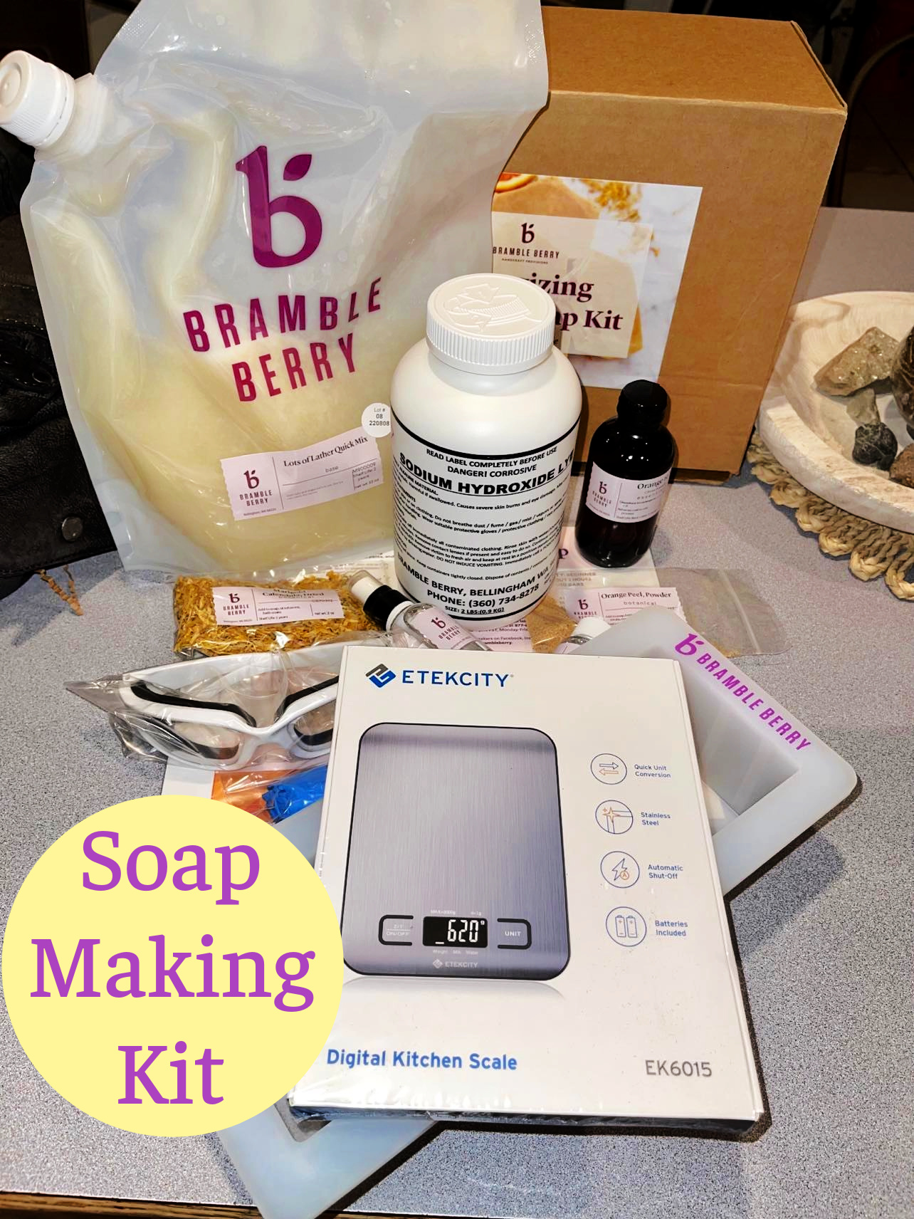 Bramble Berry Natural Soap Making Kit Review - Shop With Me Mama