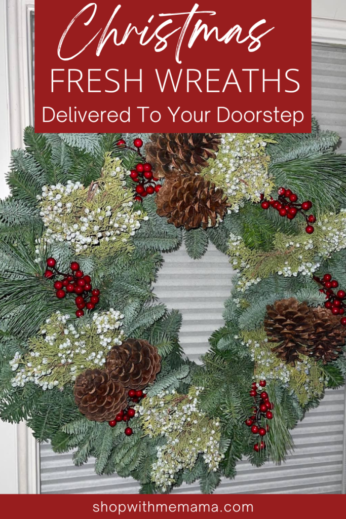 Fresh Christmas Wreaths Delivered To You Shop With Me Mama