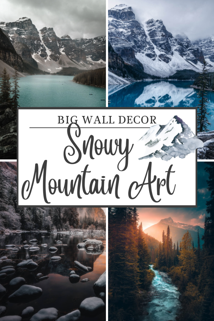 Snowy Mountain Art By Big Wall Decor
