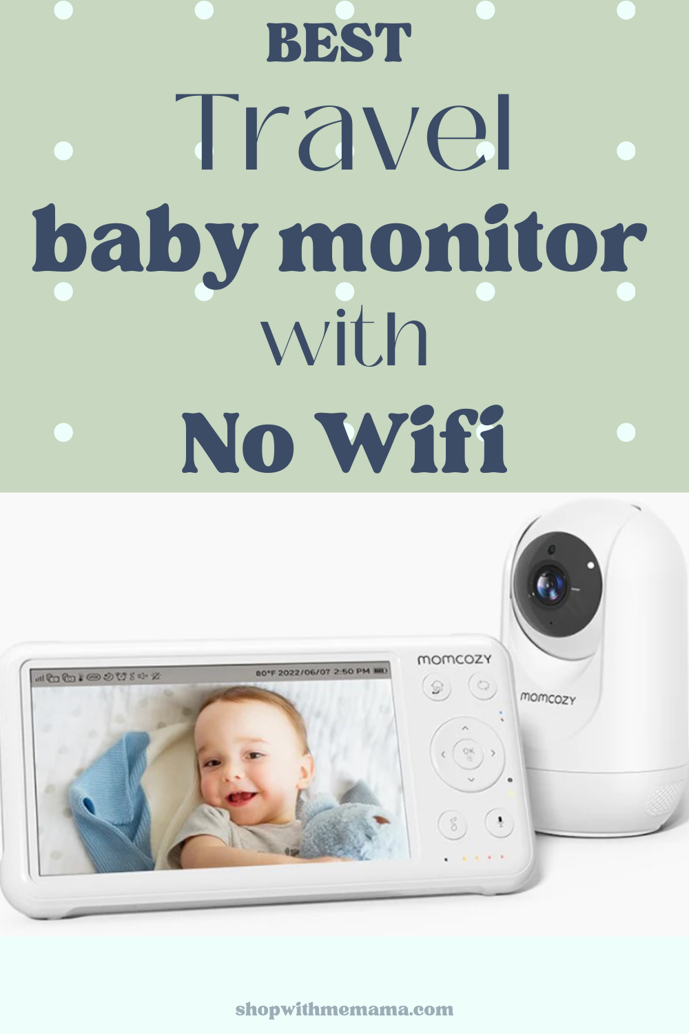  Momcozy Baby Monitor with 2 Cameras 5' 1080P Split Screen Video Baby  Monitor with Camera and Audio no WiFi for Baby Safety 5000mAh Battery  Infrared Night Vision 2-Way Audio 960ft Range