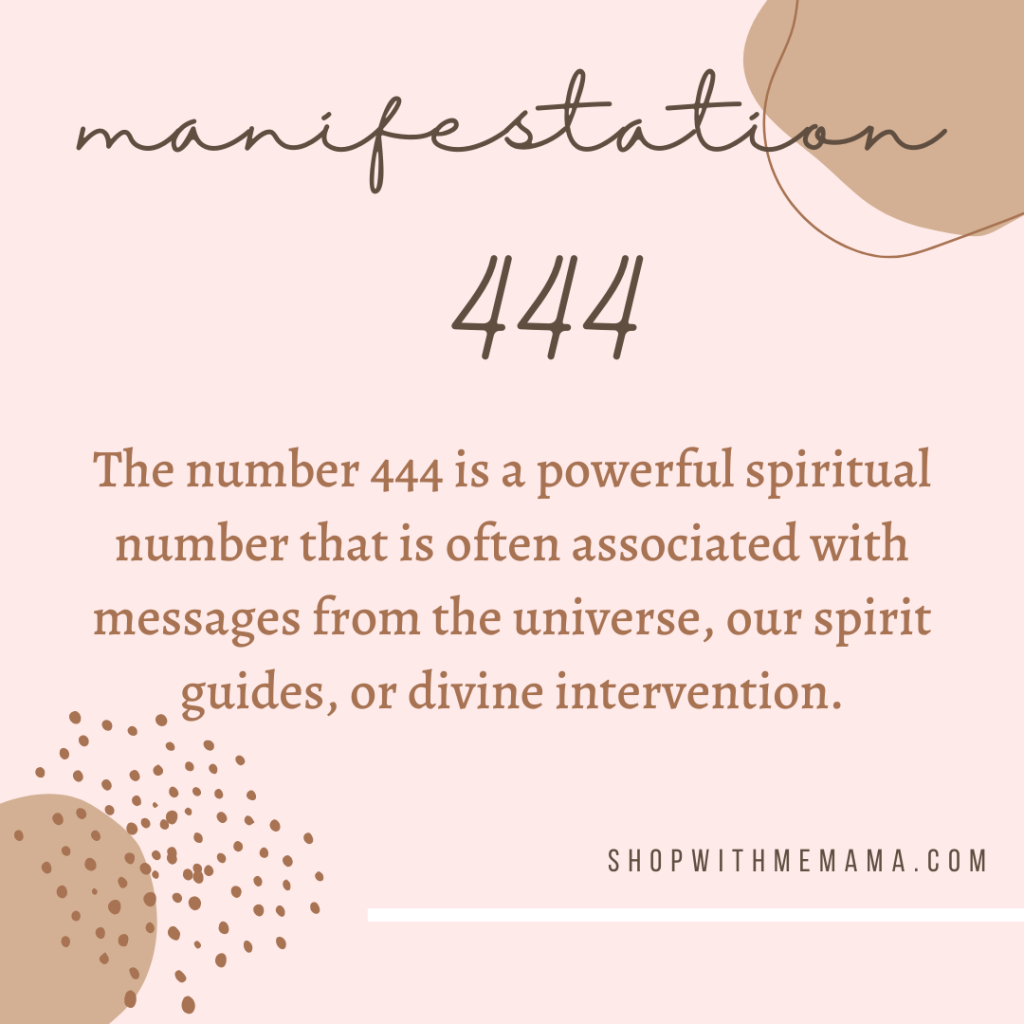 Angel Number 444 Meaning Manifestation And Numerology Shop With Me Mama 5323