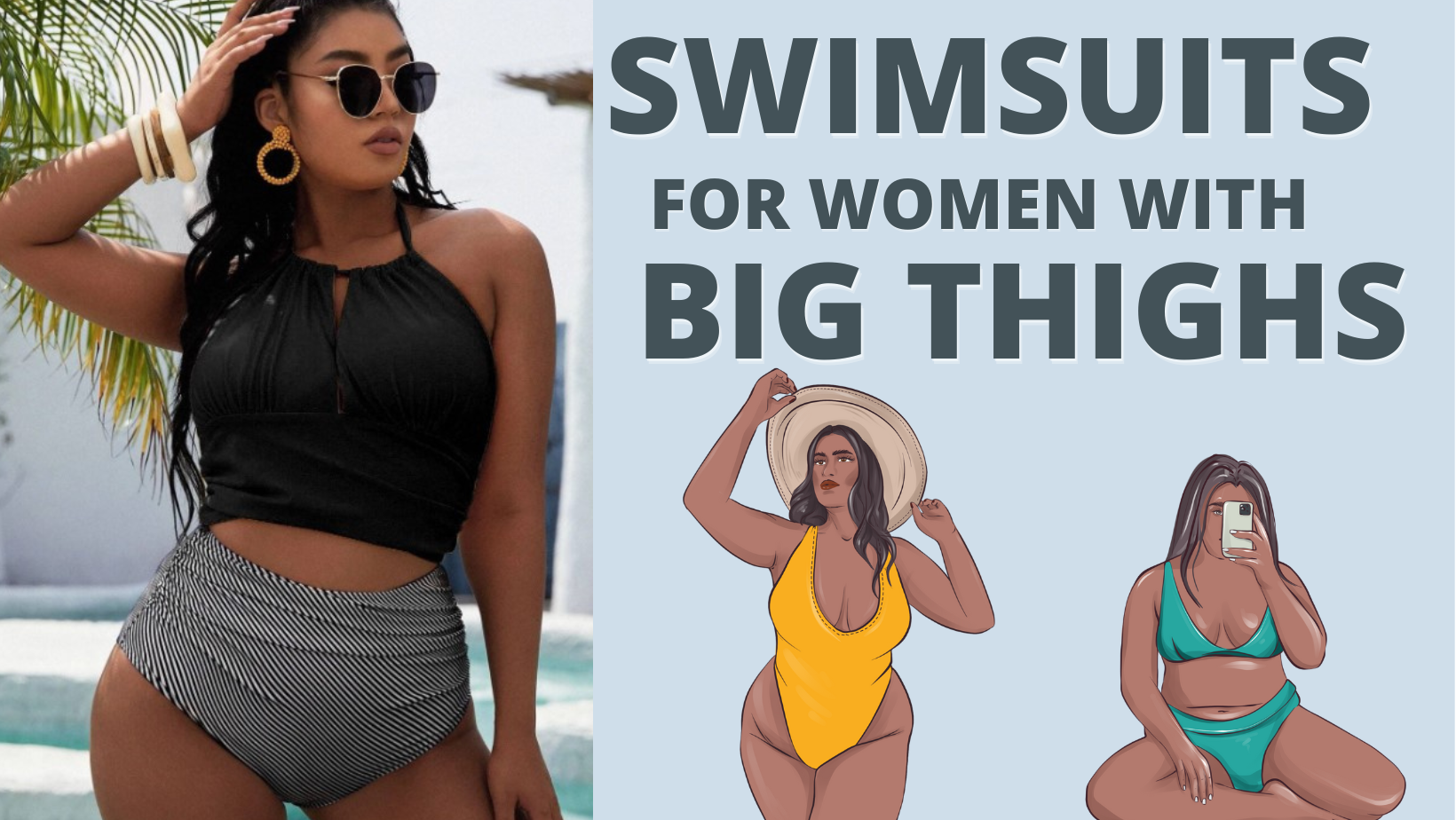 The Best & Most Flattering Swimsuits for Big Tummies /  Best