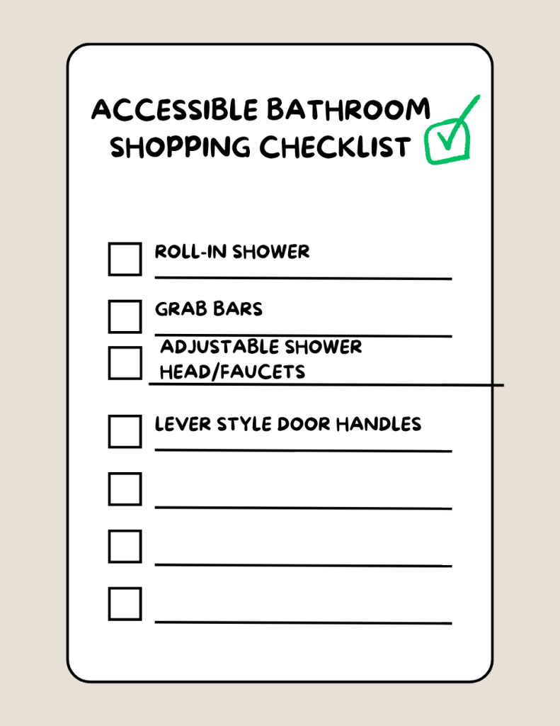 Important Accessible Bathroom Shopping Checklist