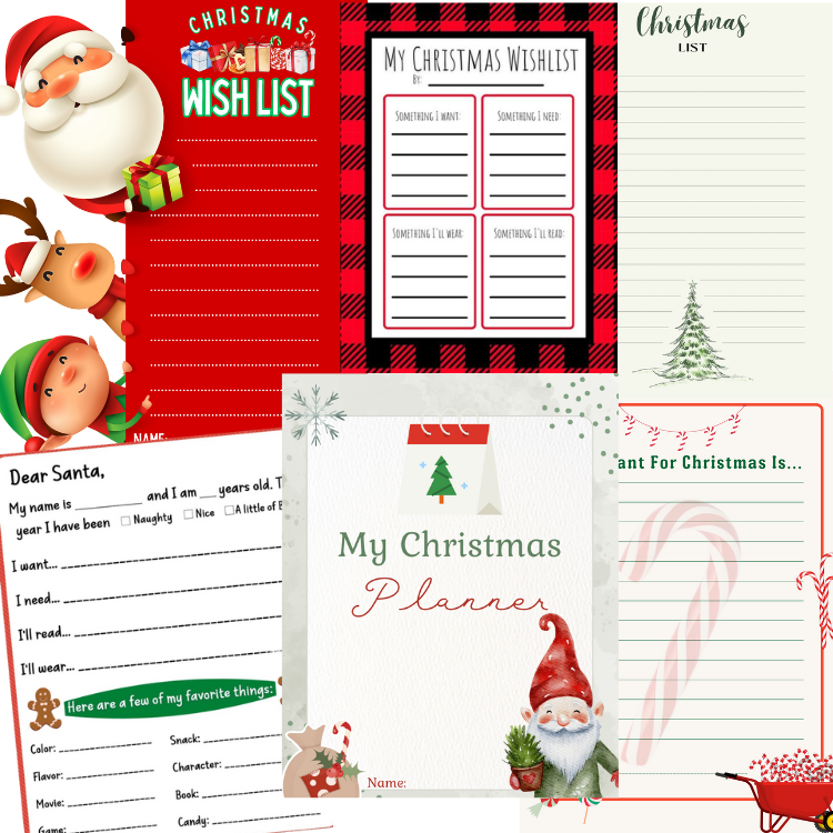 Printable Christmas Lists - 25 FREE Printables