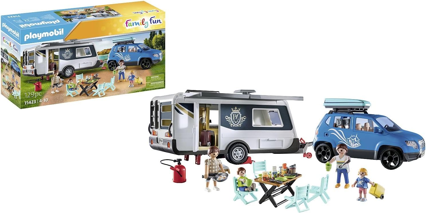 Playmobil Family Fun Camping Adventure Carry Case 9323 (for Kids 4 and –  shopemco