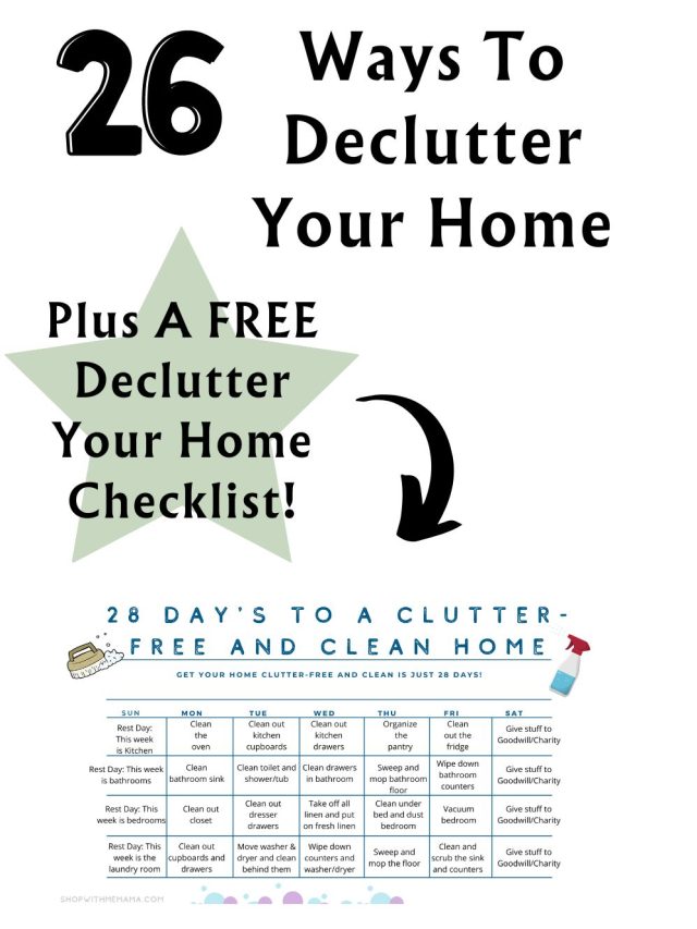 declutter your home printable and tips