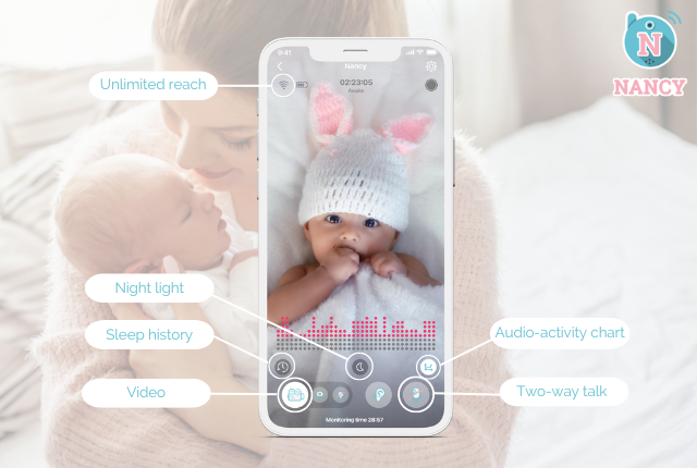 The Nancy Baby Monitor app 