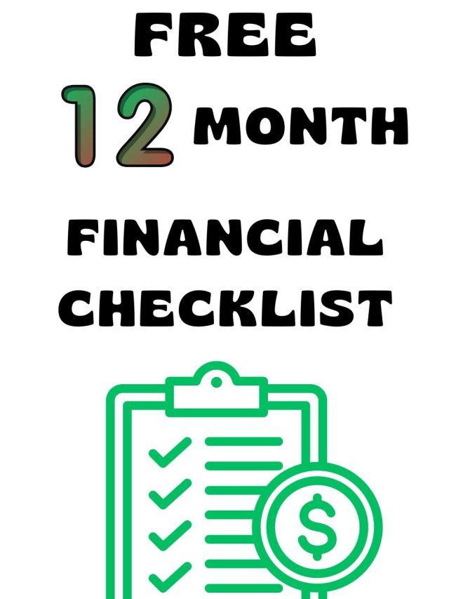 Free 12 month financial checklist