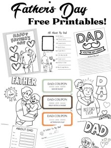 fathers day free printables