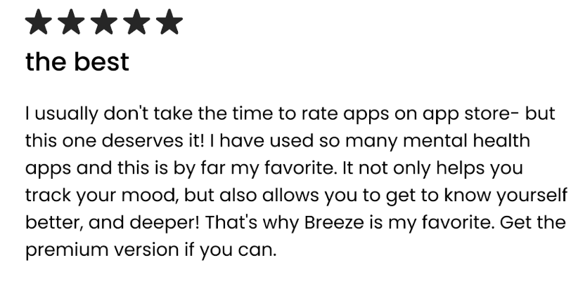 User Reviews of The Breeze Wellbeing App