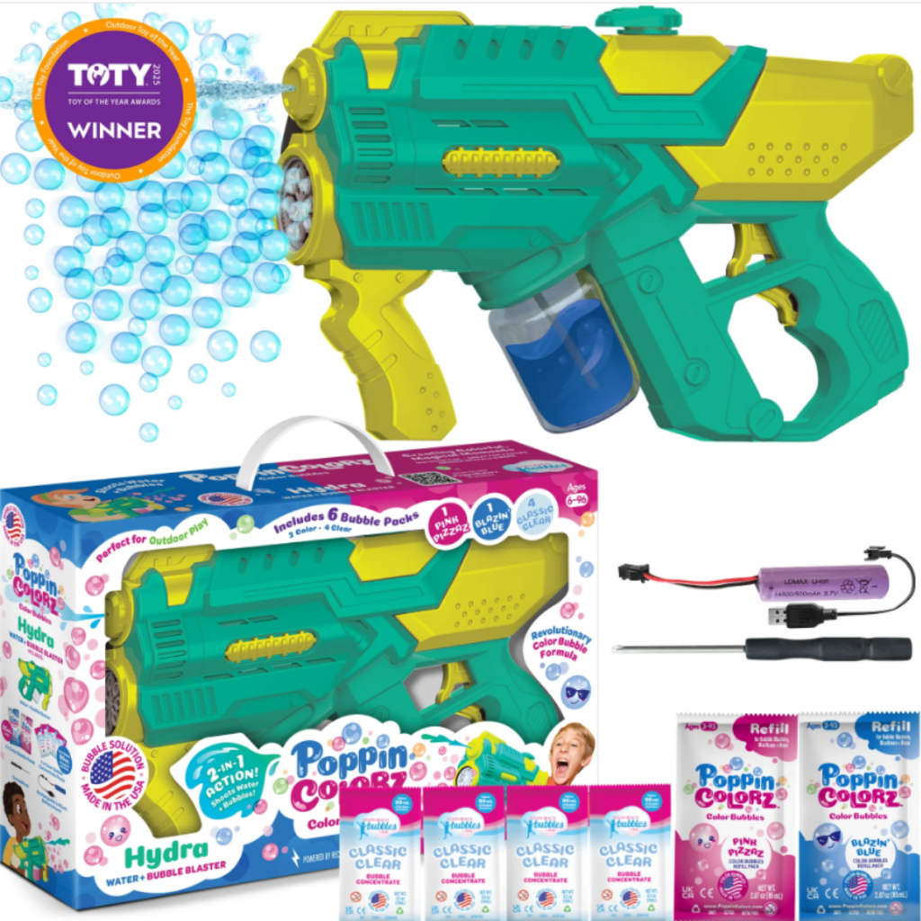 Colorful Bubble Blaster Outdoor Water Toy For Summer