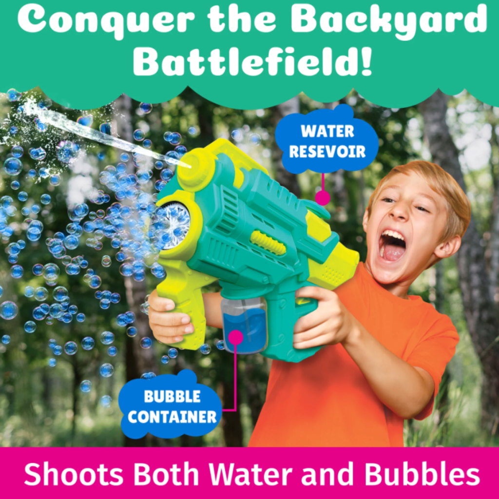Colorful Bubble Blaster Outdoor Water Toy For Summer