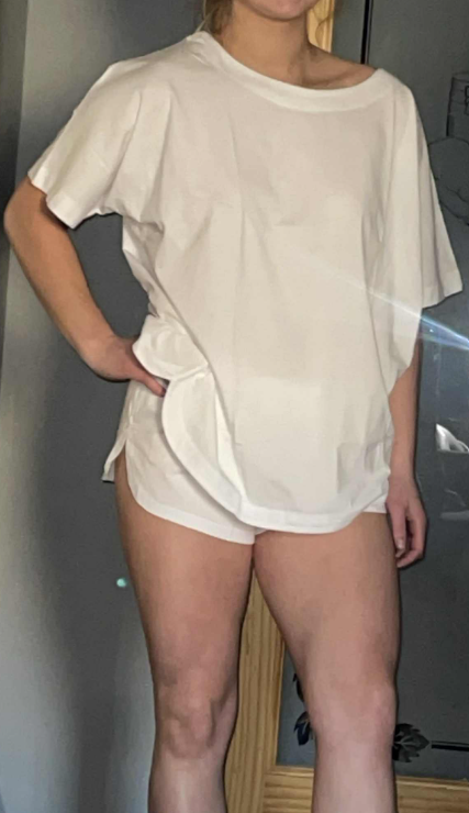 Organic Supima Cotton Sleep Tee Short Set! Sleep just got better (and synthetic-free). The relaxed, oversized tee and sleep shorts combo is made from ultra-soft GOTS-certified Organic Supima Cotton for ultra-breathability. The Set includes oversized tee and pull-on shorts!