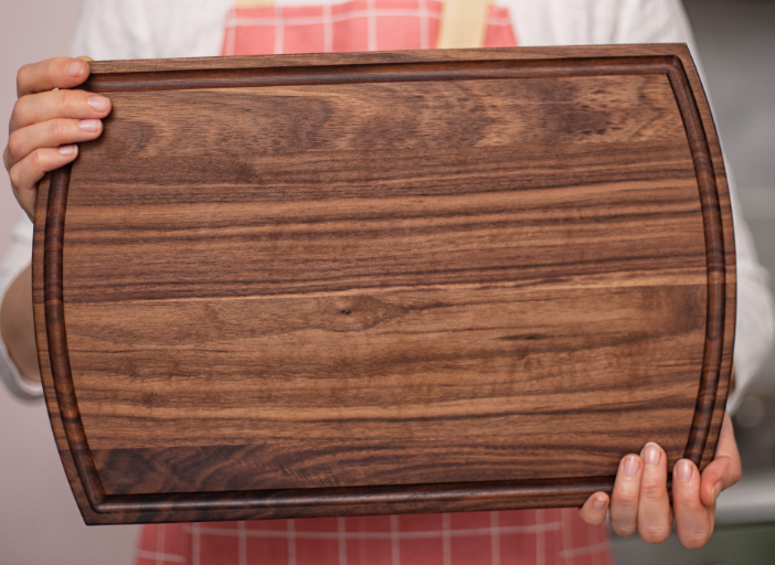 Rustic Olive Wood Bread Bowl