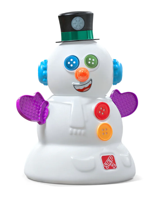 My First Snowman™ offers the timeless charm of building a snowman – with no snow required! Whether it’s sunny or snowy outside, little ones can delight in the magic of building a new best friend. Watch the excitement come to life as little hands create a variety of silly faces and personalities with the put-and-place style accessories. They’ll practice fine motor skills, dexterity, imagination, and decision-making skills – all while making cherished holiday memories that will last a lifetime. Plus, the snowman’s magic hat lights up and plays festive tunes to add extra sensory delight to playtime. Built to last with durable construction, this holiday toy for toddlers will keep the fun going year after year. Made in USA!