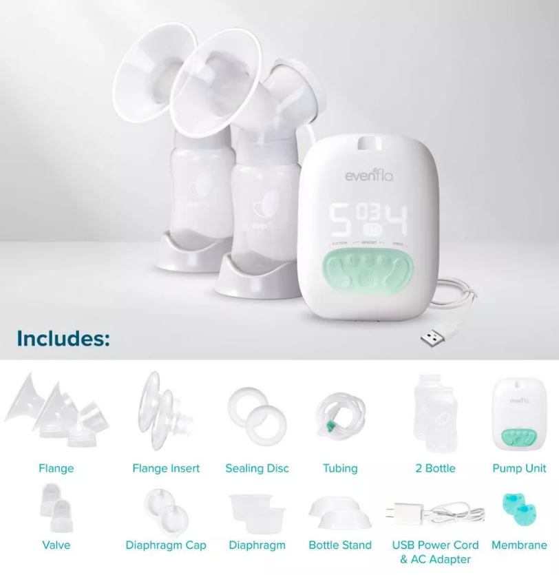 Evenflo Pocket Double Electric Portable Breast Pump