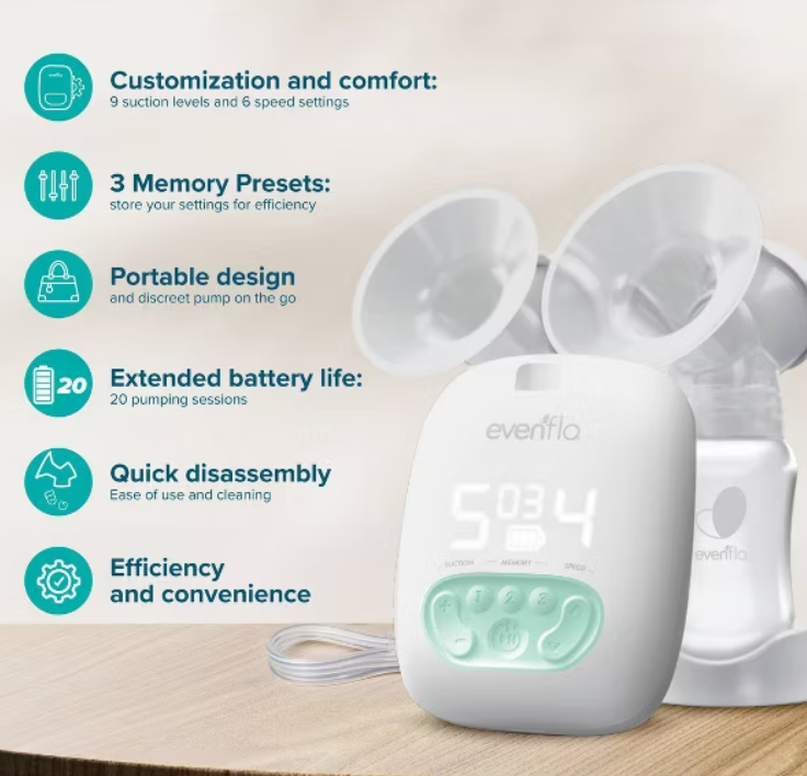 Evenflo Pocket Double Electric Portable Breast Pump