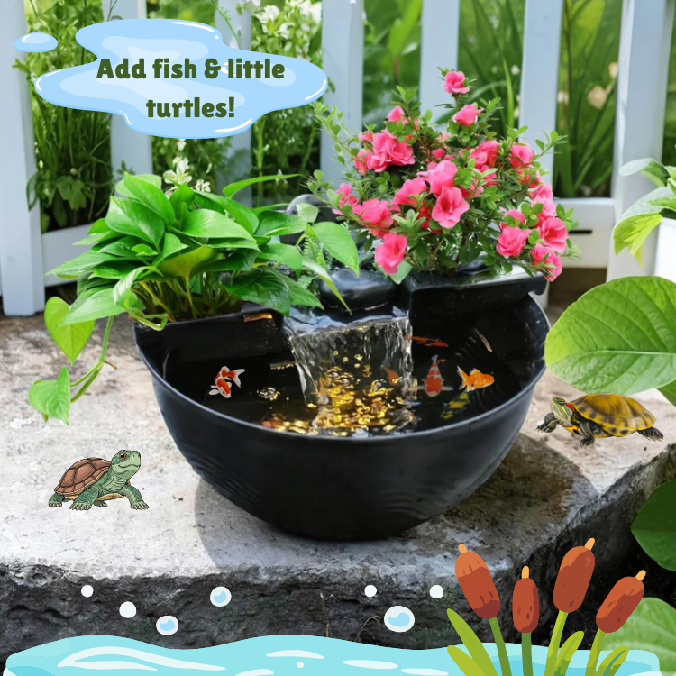 DIY Indoor Tabletop Water Fountain With LED Lights