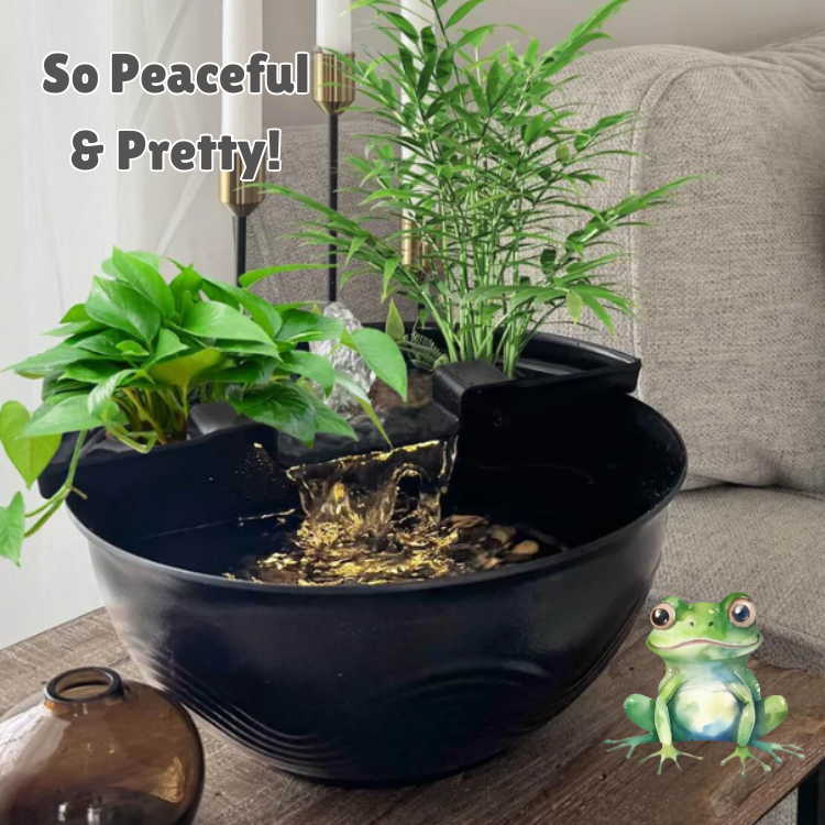 DIY Indoor Tabletop Water Fountain With LED Lights