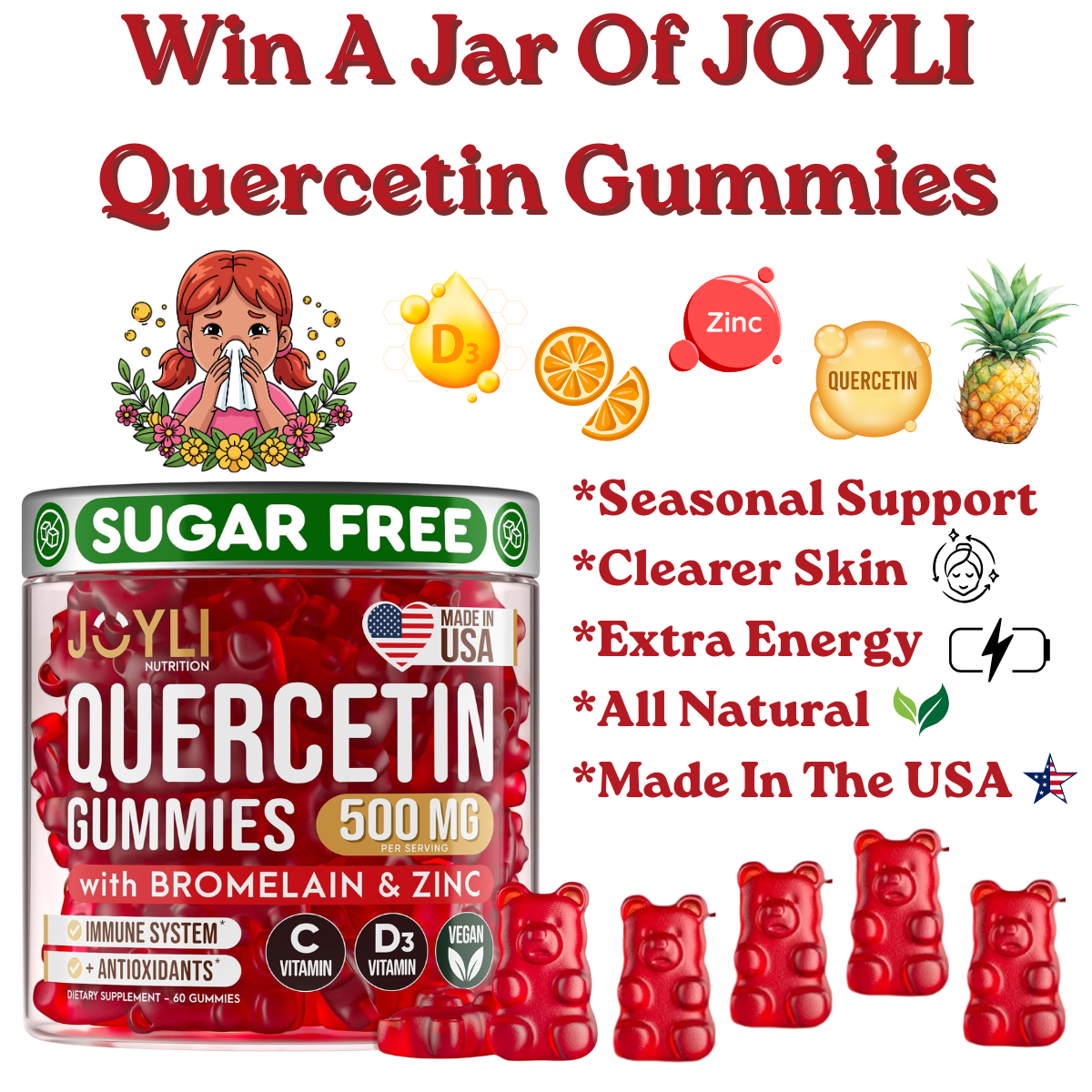 Quercetin And Bromelain Benefits In One Daily Gummy