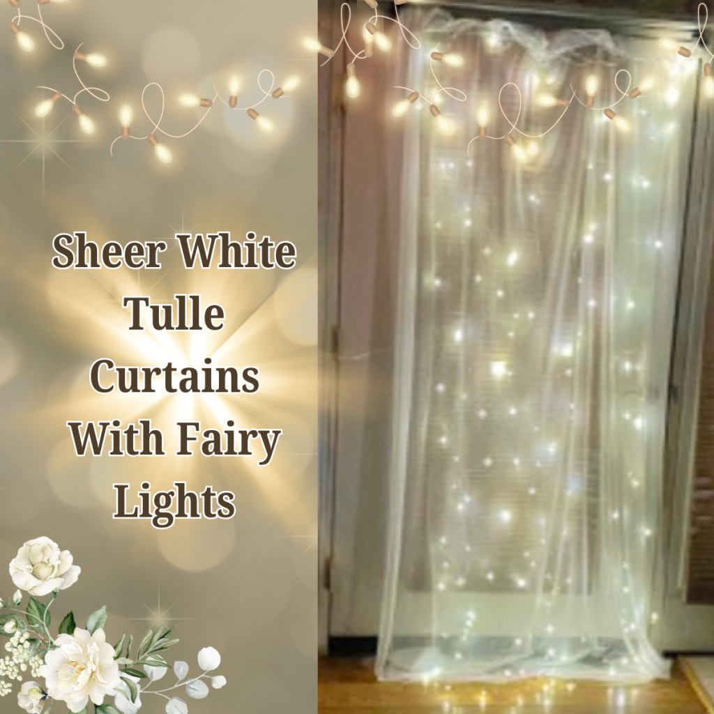 White Sheer Backdrop Curtains with Fairy Lights (Giveaway) - Shop With ...