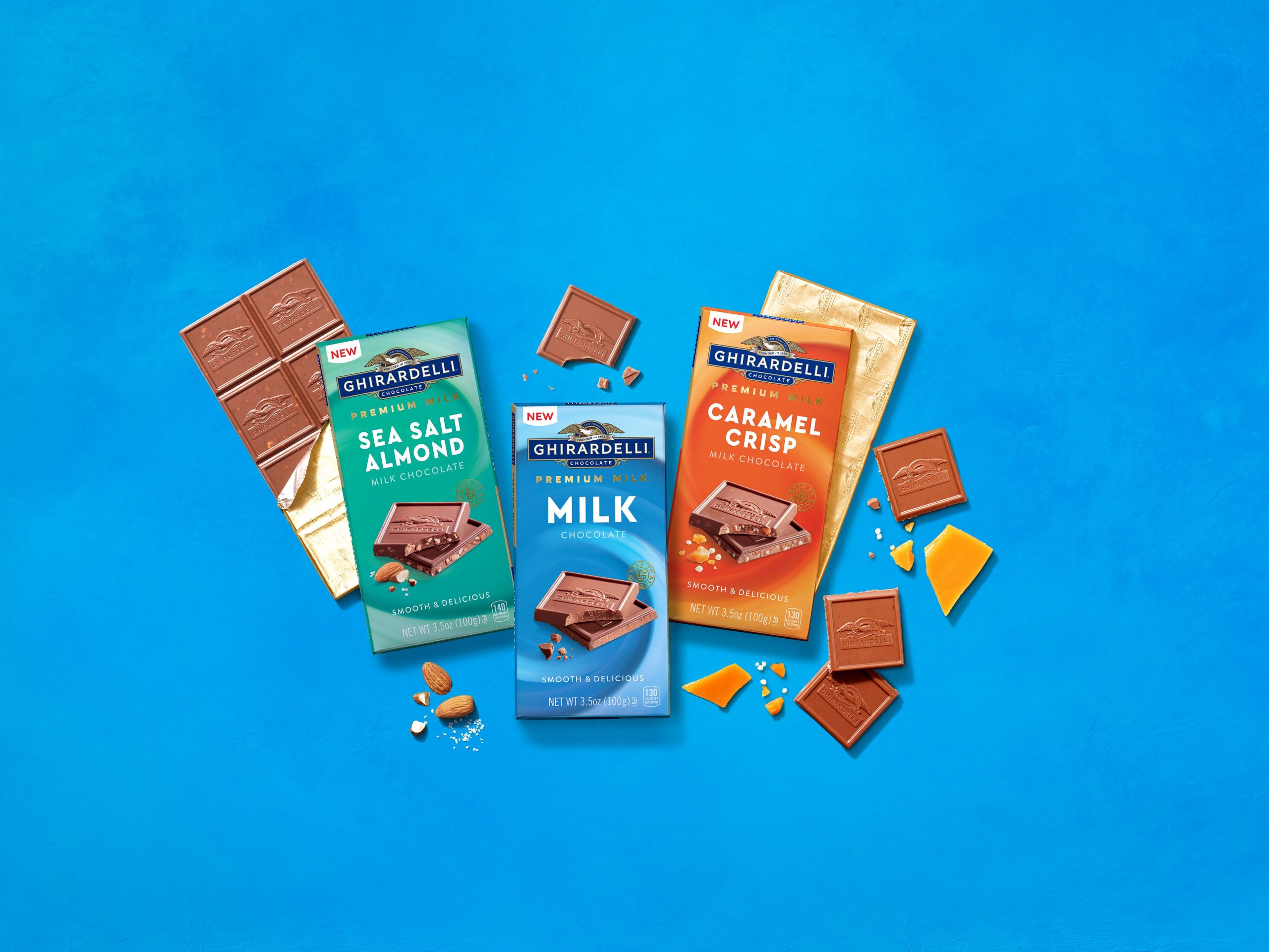 Varieties Of The 3 New Premium Milk Chocolate Bars