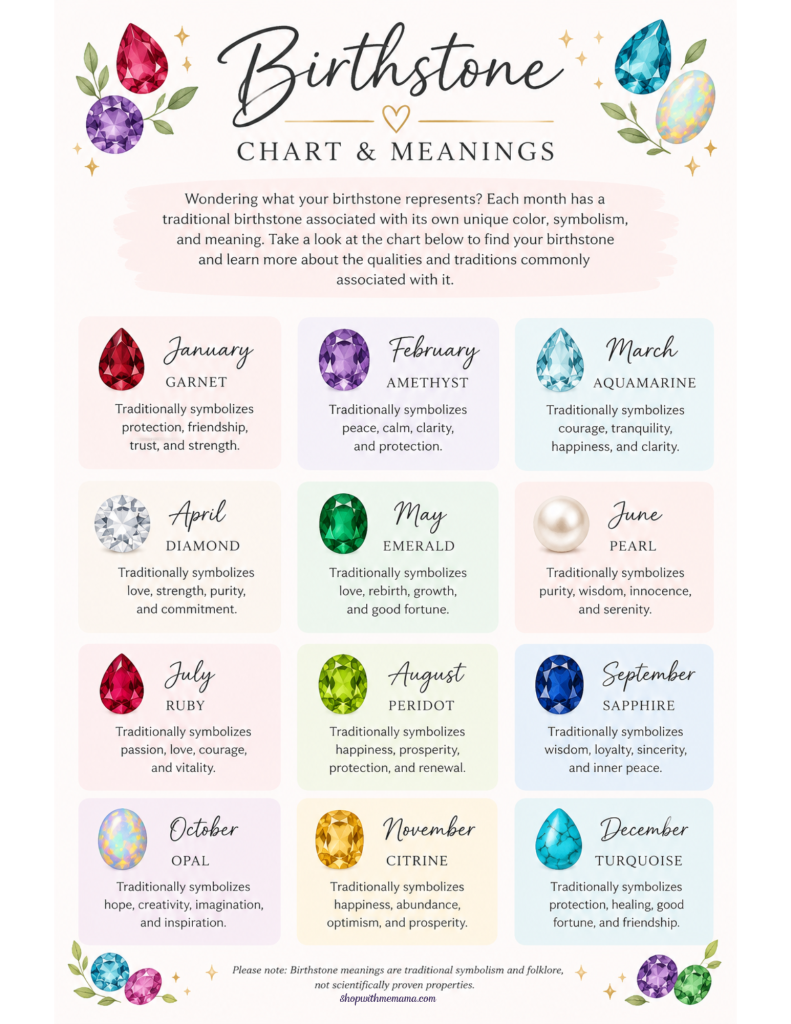 Free Printable Birthstone Chart & Meanings Free Printable Birthstone Chart & Meanings