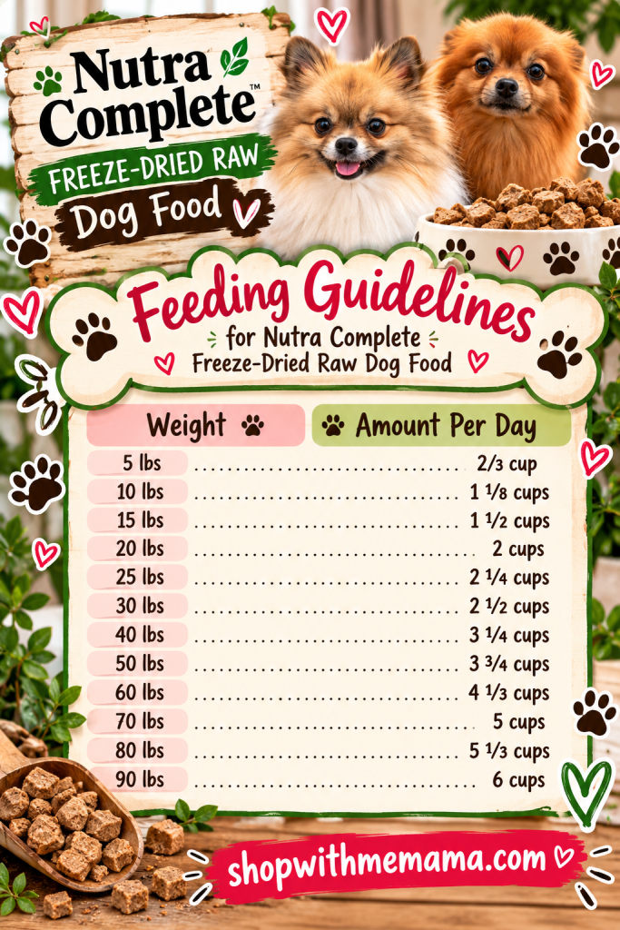 Nutra Complete Freeze-Dried Raw Dog Food + Free Feeding Guideline Printable! Nutra Complete Freeze-Dried Raw Dog Food + Free Feeding Guideline Printable!